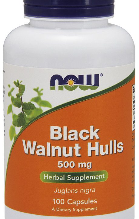Black Walnut Hulls, 500mg - 100 caps