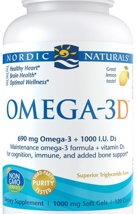 Omega-3D, 690mg Lemon - 120 softgels