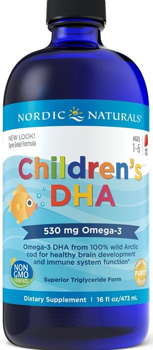 Children's DHA, 530mg Omega-3 Strawberry - 473 ml.