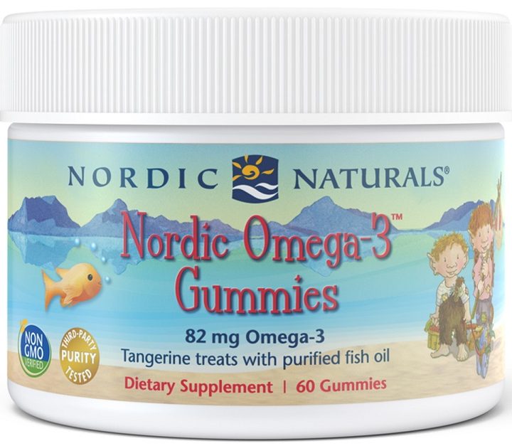 Nordic Omega-3 Gummies, 82mg Tangerine Treats - 60 gummies