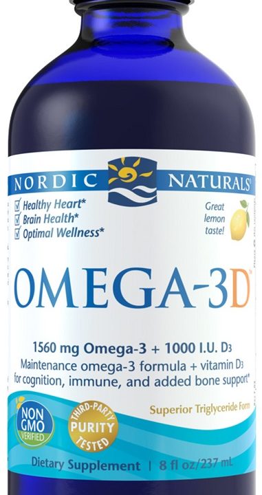 Omega-3D, 1560mg Lemon - 237 ml.