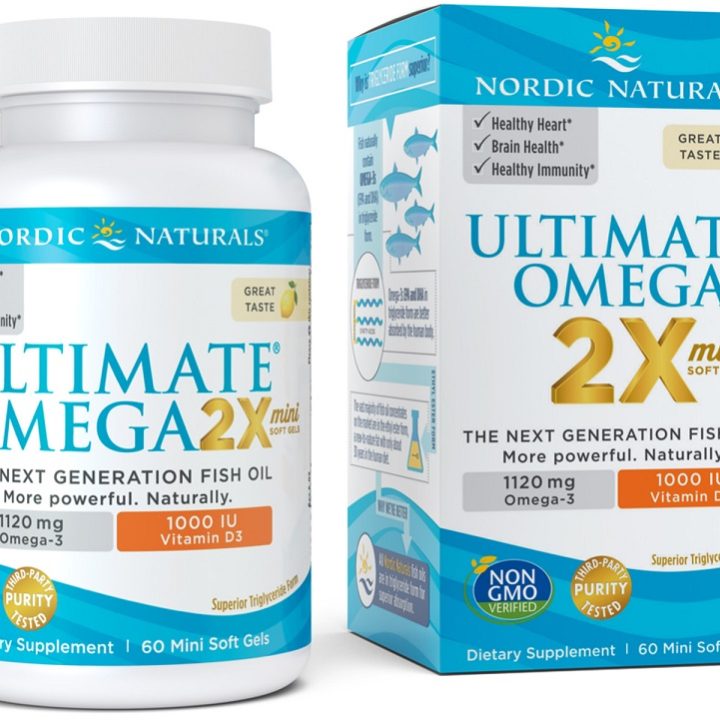 Ultimate Omega 2X Mini with Vitamin D3, 1120mg Lemon - 60 mini softgels