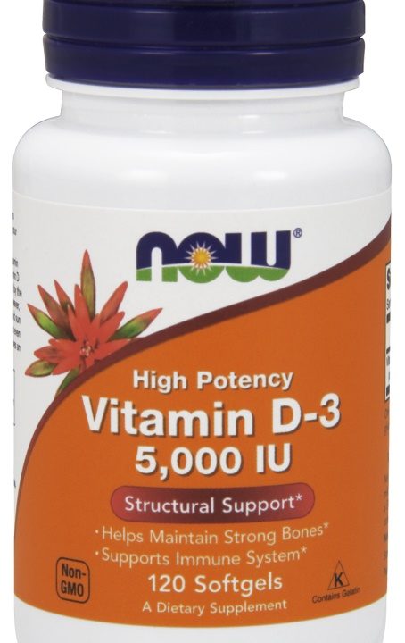 Vitamin D-3, 5000 IU - 120 softgels