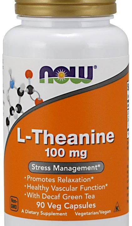 L-Theanine with Decaf Green Tea, 100mg - 90 vcaps