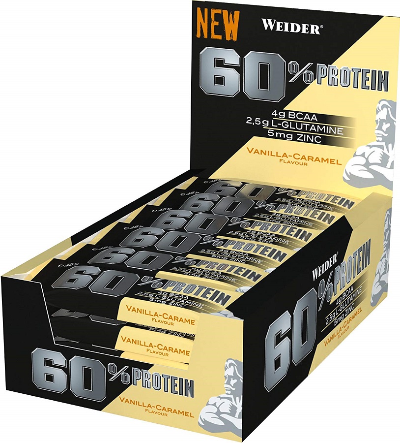 60% Protein Bar, Vanilla-Caramel - 24 x 45g