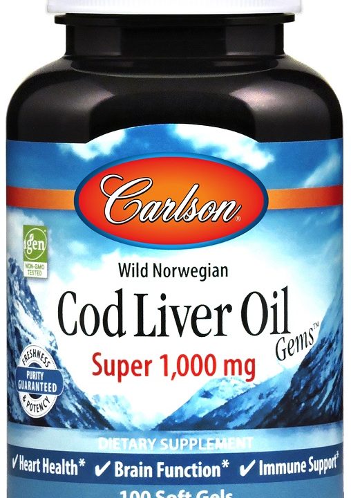 Wild Norwegian Cod Liver Oil Gems, 1000mg - 100 softgels