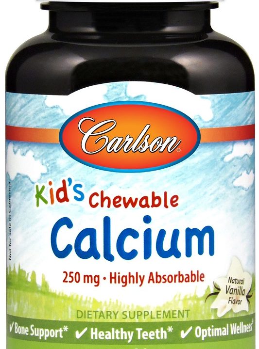 Kid's Chewable Calcium, 250mg Natural Vanilla - 60 tablets