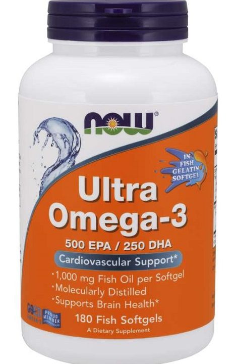Ultra Omega-3 (In Fish Gelatin Softgels) - 180 fish softgels