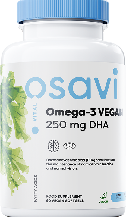 Omega-3 Vegan, 250mg DHA - 60 vegan softgels