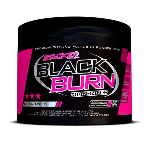Black Burn Micronized, Green Apple - 300 grams