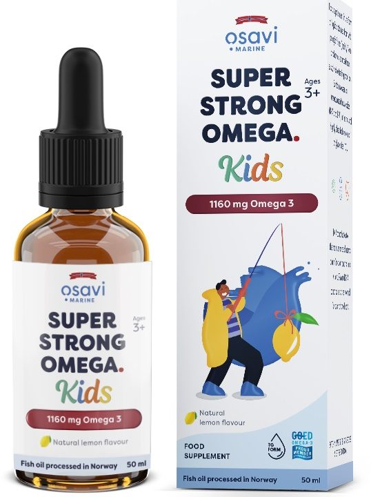 Super Strong Omega Kids, 1160mg Omega 3 (Lemon) - 50 ml.