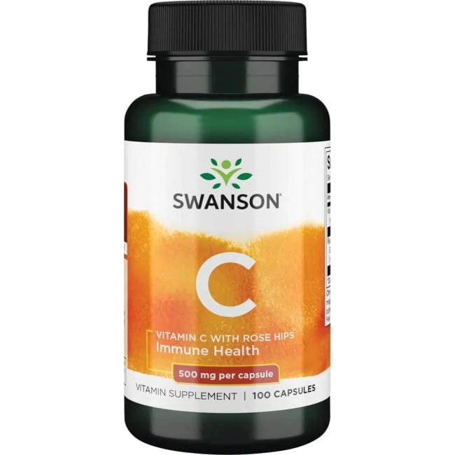 Vitamin C with Rose Hips Extract, 500mg - 100 caps