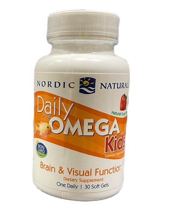 Daily Omega Kids, Natural Fruit Flavor - 30 softgels