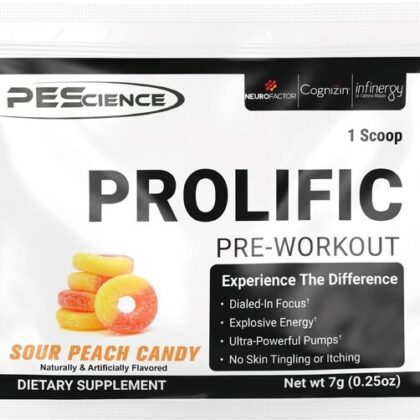 Prolific, Sour Peach Candy - 7 grams (1 serving)