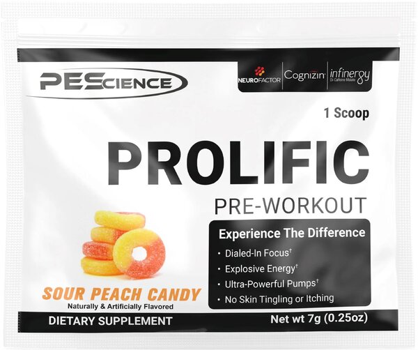 Prolific, Sour Peach Candy - 7 grams (1 serving)