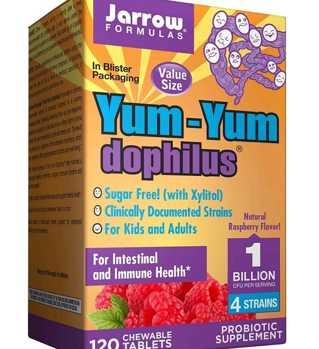 Yum-Yum Dophilus, 1 Billion CFU (Raspberry) - 120 chewable tabs