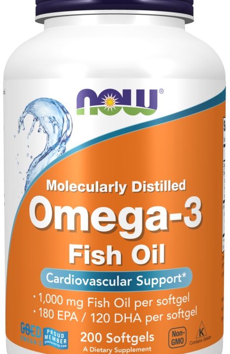 Omega-3 Fish Oil, Molecularly Distilled - 200 softgels
