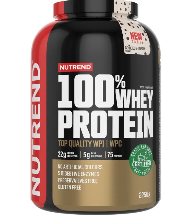 100% Whey Protein, Cookies & Cream - 2250 grams