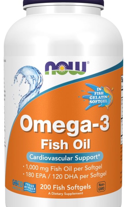 Omega-3 Fish Oil, Molecularly Distilled - 200 fish softgels