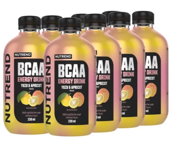 BCAA Energy Drink, Yuzu & Apricot - 8 x 330 ml.