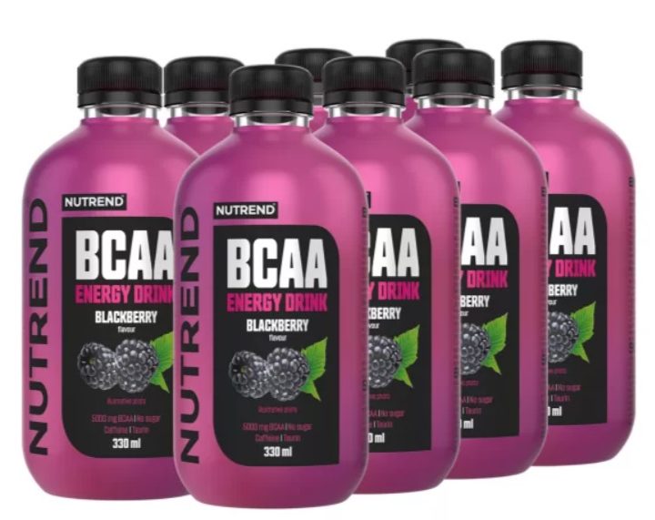 BCAA Energy Drink, Blackberry - 8 x 330 ml.