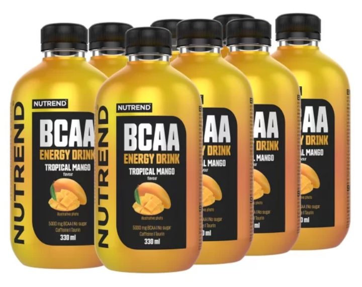 BCAA Energy Drink, Tropical Mango - 8 x 330 ml.