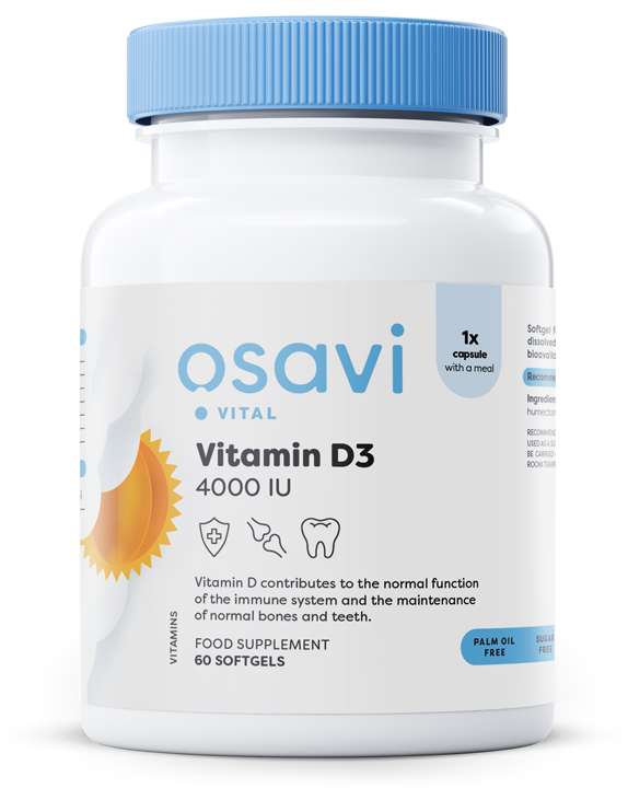 Vitamin D3, 4000IU - 60 softgels