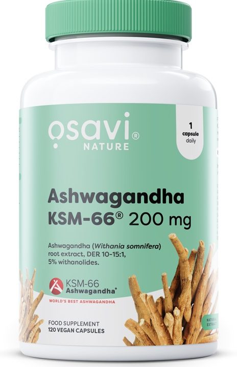 Ashwagandha KSM-66, 200mg - 120 vegan caps