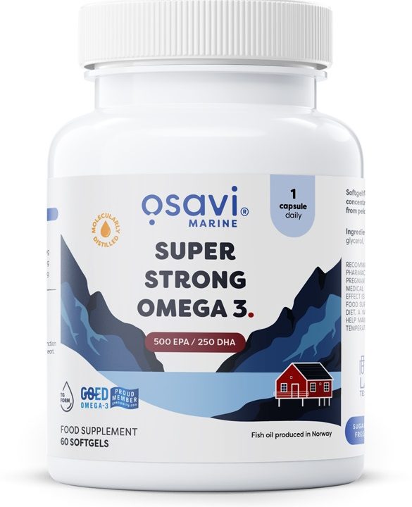 Super Strong Omega 3, 500 EPA / 250 DHA - 60 softgels