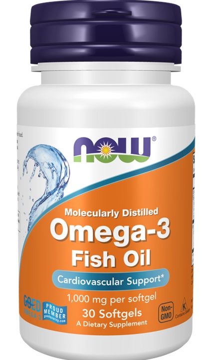 Omega-3 Fish Oil, Molecularly Distilled - 30 softgels