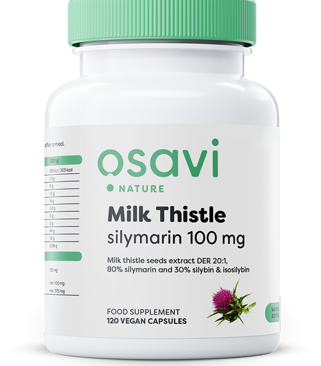 Milk Thistle, Silymarin 100mg - 120 vegan caps