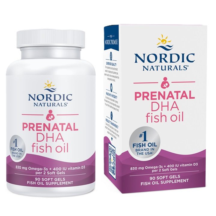 Prenatal DHA, 830mg Omega-3 + 400 IU D3 Unflavored - 90 softgels