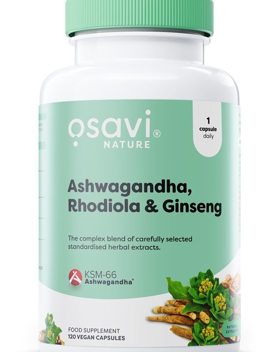 Ashwagandha + Rhodiola & Ginseng - 120 vegan caps