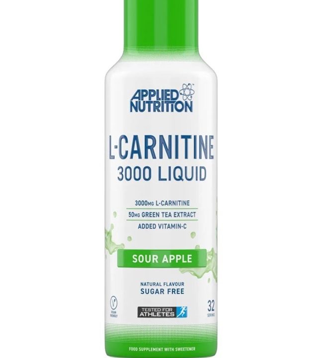 L-Carnitine Liquid 3000, Sour Apple - 480 ml.