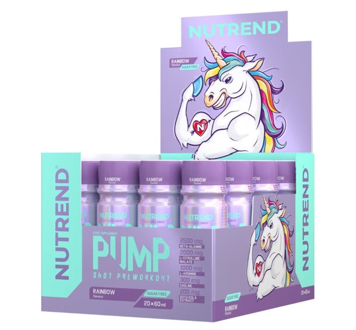 Pump Pre-Workout Shot, Rainbow - 20 x 60 ml.