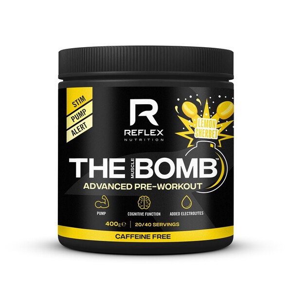 The Muscle Bomb Caffeine Free, Lemon Sherbet - 400 grams