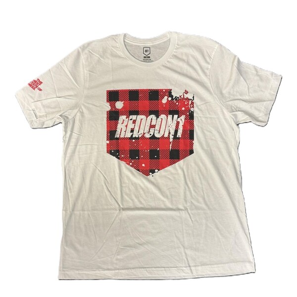 Red Plaid Shield T-Shirt - Small