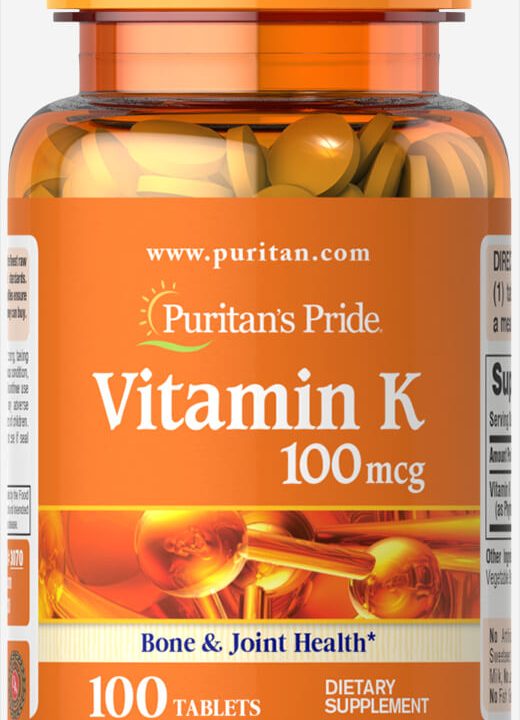 Vitamin K, 100mcg - 100 tablets