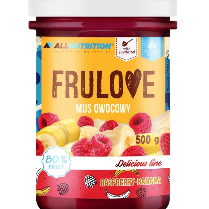 Frulove Mousse, Raspberry-Banana - 500 grams