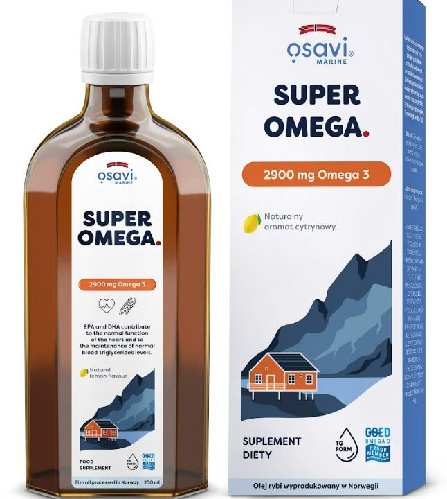 Super Omega, 2900mg Omega 3 (Lemon) - 250 ml.