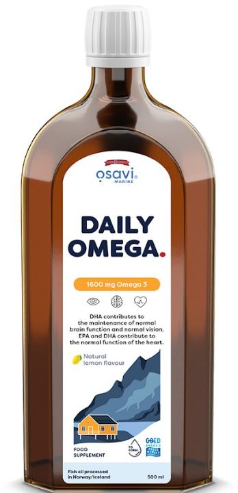 Daily Omega, 1600mg Omega 3 (Natural Lemon) - 500 ml.