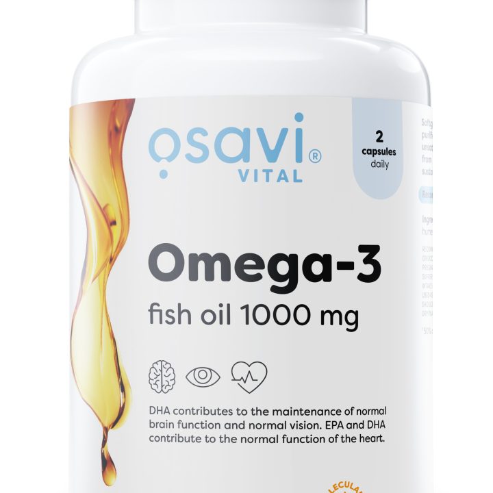 Omega-3 Fish Oil Molecularly Distilled, 1000mg - 60 softgels