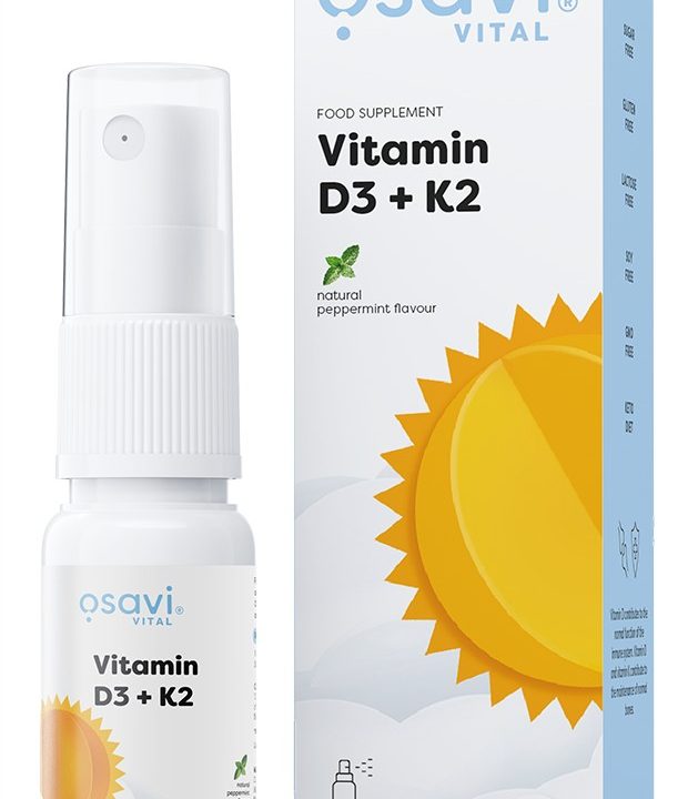 Vitamin D3 + K2 Oral Spray, Peppermint - 25 ml.