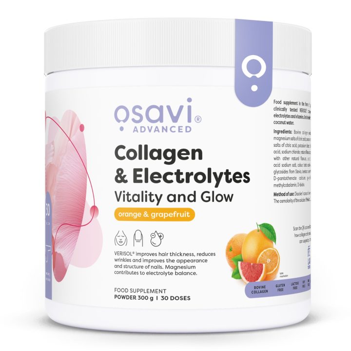 Collagen Electrolytes Vitality and Glow, Orange & Grapefruit - 300 grams