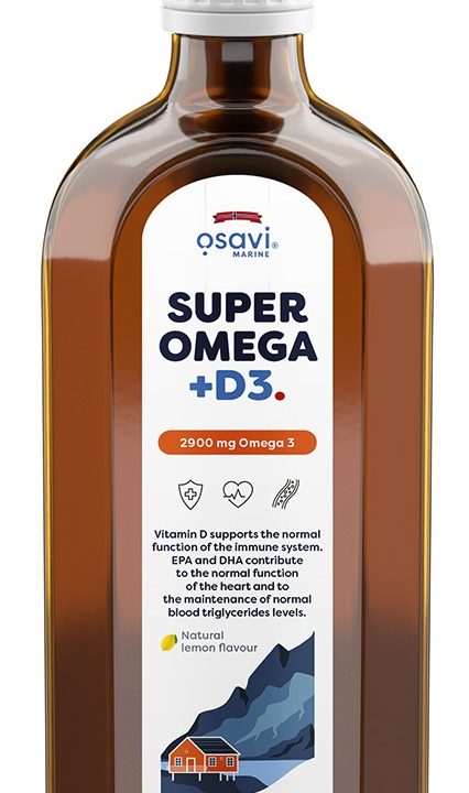 Super Omega + D3, 2900mg Omega 3 (Lemon) - 250 ml.