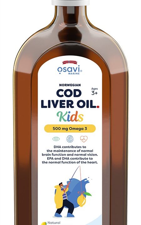 Norwegian Cod Liver Oil Kids, 500mg Omega 3 (Lemon) - 500 ml.
