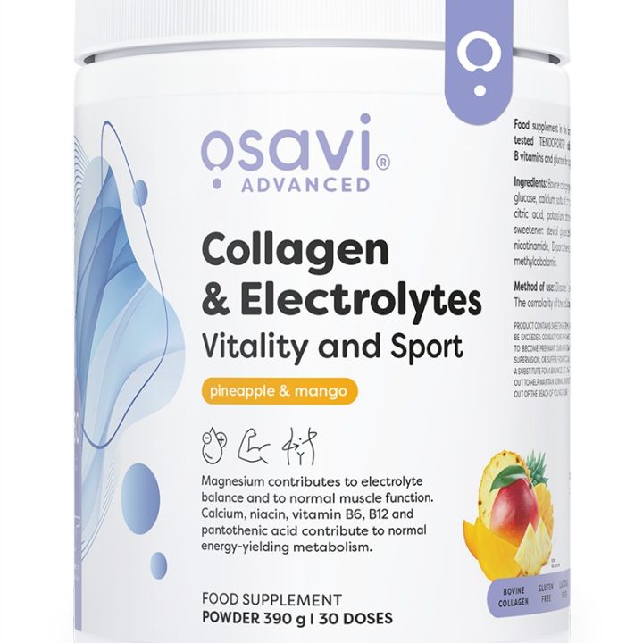 Collagen Electrolytes Vitality and Sport, Pineapple & Mango - 390 grams