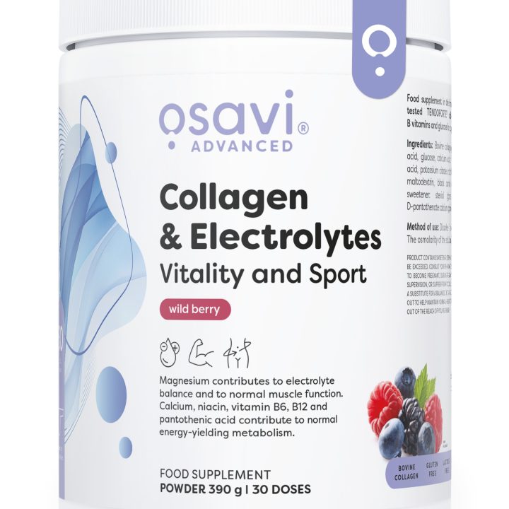 Collagen Electrolytes Vitality and Sport, Wild Berry - 390 grams