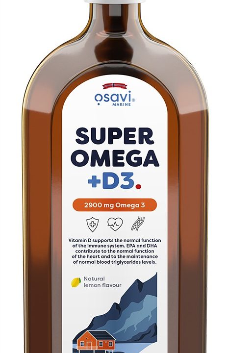 Super Omega + D3, 2900mg Omega 3 (Lemon) - 500 ml.