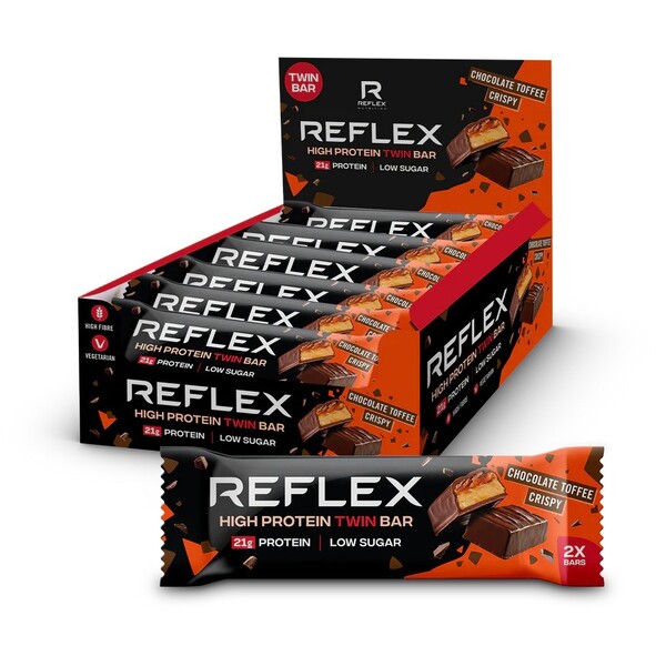 High Protein Twin Bar, Chocolate Toffee Crispy - 12 x 60g